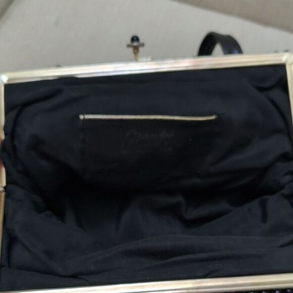 Elegant Black Beaded Handbag Vintage - Picture 8 of 9